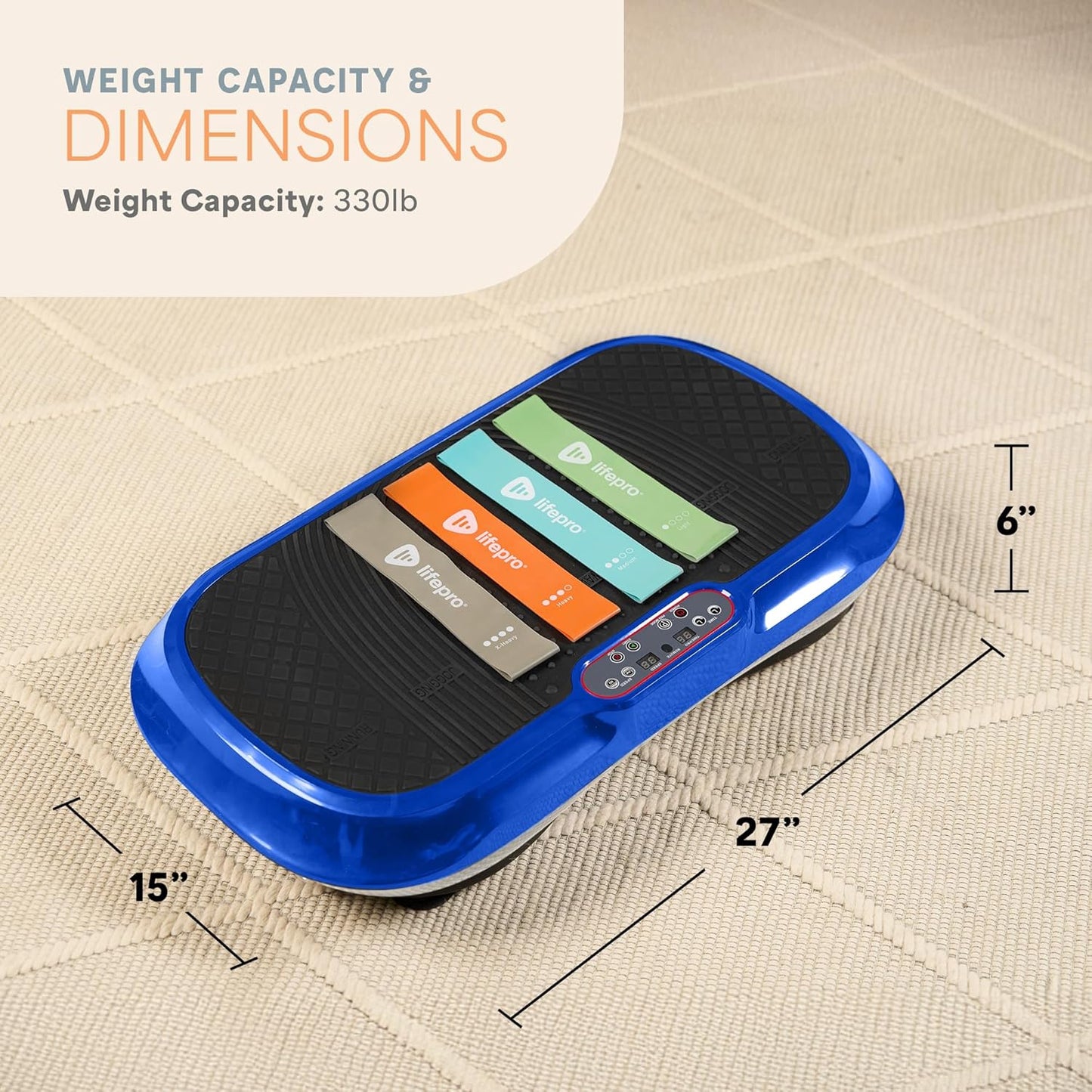Waver Vibration Plate Exercise Machine – High-Intensity Vibration for Muscle Activation, Full-Body Workout Vibrating Platform with Loop Bands, Fitness Equipment for Strength Toning & Fat Loss