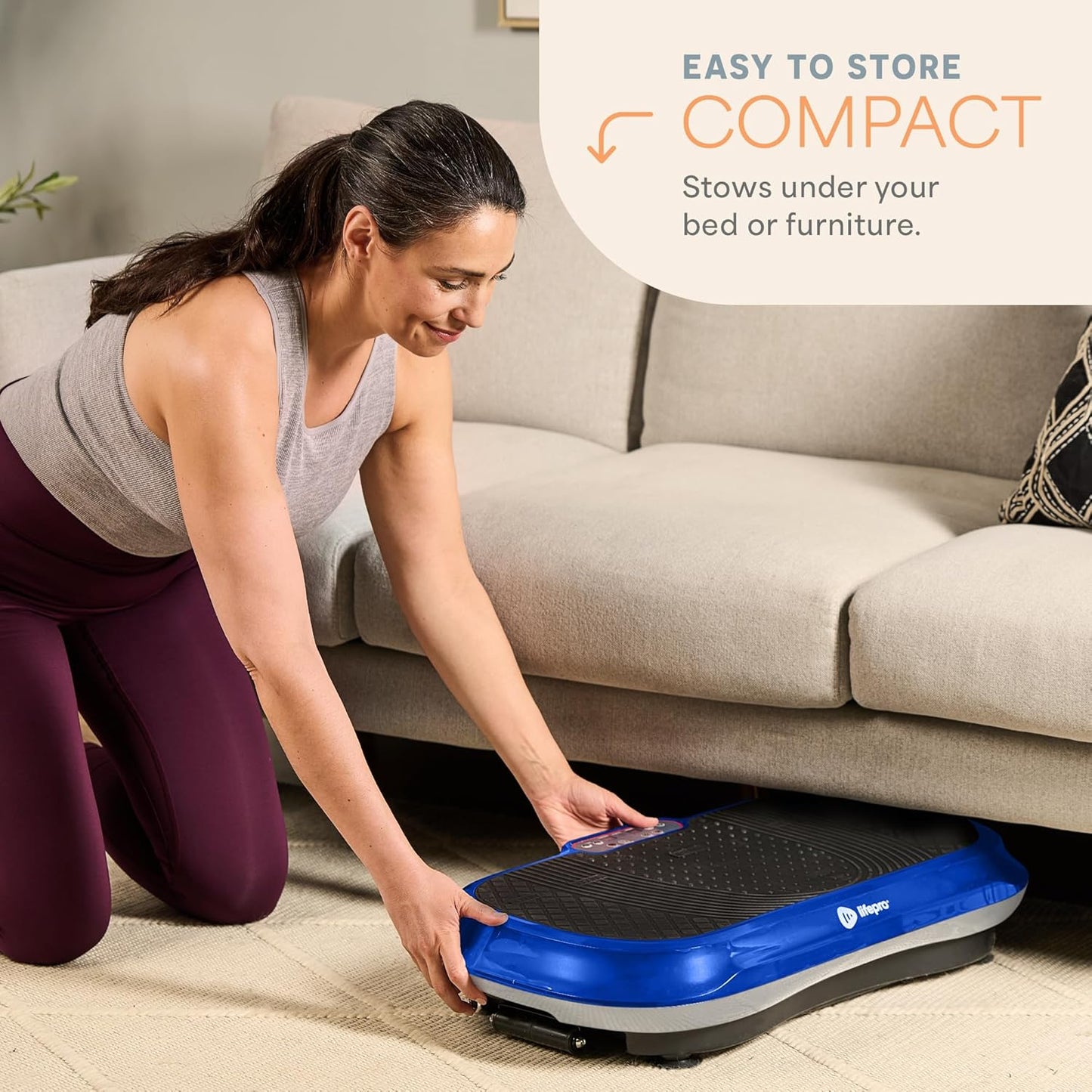 Waver Vibration Plate Exercise Machine – High-Intensity Vibration for Muscle Activation, Full-Body Workout Vibrating Platform with Loop Bands, Fitness Equipment for Strength Toning & Fat Loss